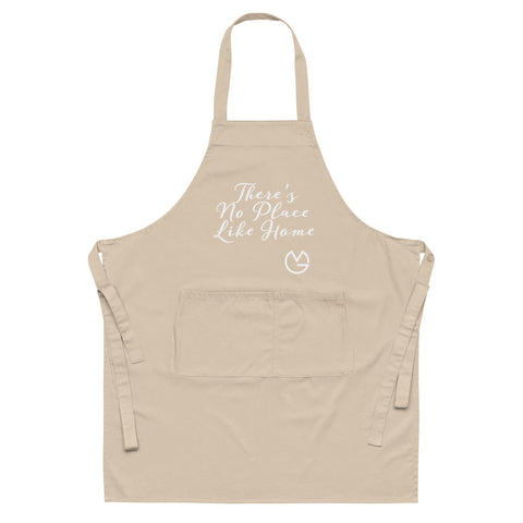 no place like home organic cotton apron beige