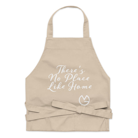 no place like home organic cotton apron beige